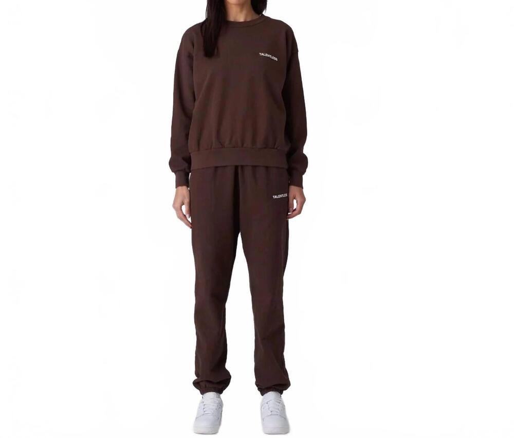 NEW TALENTLESS lightweight cotton sweatpants in coco